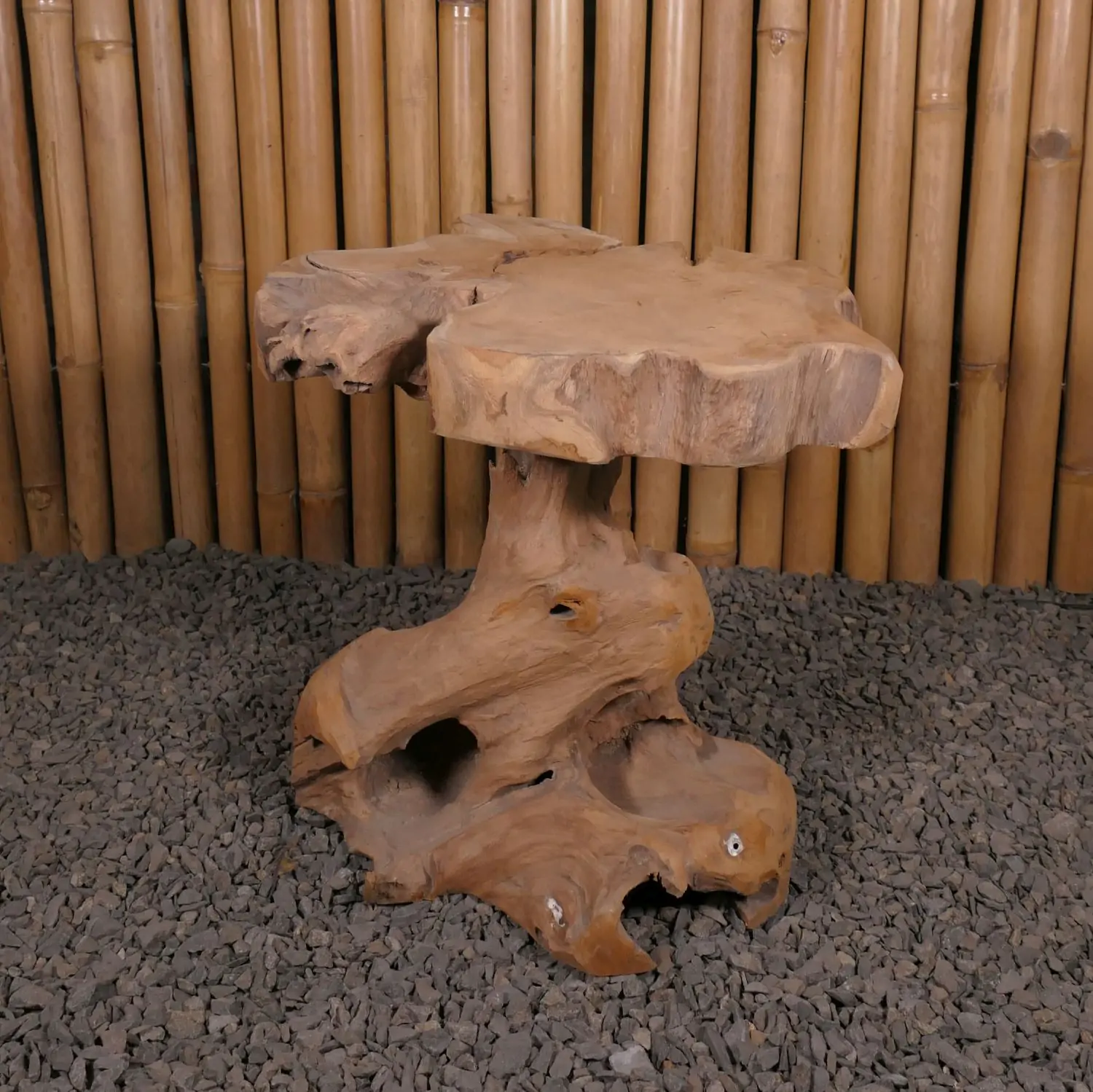  Product image 11 of the product “Table with abstract legs made of teak wood about 35cm height ”